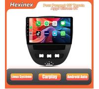 Hexinex Linux Autoradio pour Peugeot 107 Toyota Aygo Citroen C1 10''écran Tactile Carplay Android Auto (Aucun système)