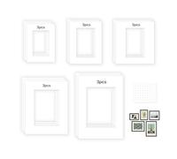 Hexizexi Lot de 15 passe-partout blanc, 5 tailles, sur mesure, 1,5 mm d'épaisseur, pour photos, impressions d'art, posters
