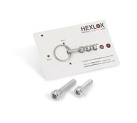 HEXLOX Antivol selle et roue vélo Arthur/Antonia/Emil/Emila Schindelauer Argenté - Antivols pour selles et roues