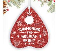 HEXMOZ Décoration de Noël d'horreur - Décoration de creepmas sorcière pour les amateurs de gothes, d'emo et de sorcières - Décoration de vacances gothique, style planche Ouija - Décoration de sapin de