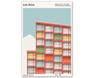 Hexoa Affiche Arcs Charlotte Perriand Affiche déco Architecture - Made in France - Affiche Seule 20x30