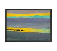 Hexoa Affiche célèbre Coucher de Soleil de Félix Vallotton - Made in France - Affiche sous Cadre Bois Noir 60x40