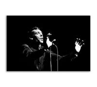 Hexoa Affiche Chanteur Photo de Jacques BREL à l'Olympia en 1966 - Made in France - Affiche Seule 30x20