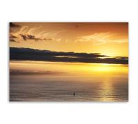 Hexoa Affiche Coucher de Soleil sur la mer Calme Plat - Made in France - Affiche Seule 60x40