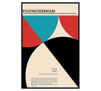 Hexoa Affiche encadrée Abstraite postmodernisme Graphique - Made in France - 40x60