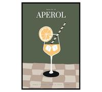 Hexoa Affiche encadrée Aperol Art Graphique - Made in France - 40x60
