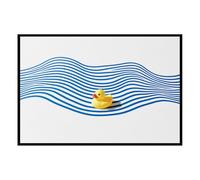 Hexoa Affiche encadrée Canard en Plastique Style Minimaliste - Made in France - 60x40