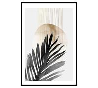 Hexoa Affiche encadrée Composition Abstraite Beige - Made in France - 40x60