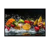 Hexoa Affiche encadrée Composition Fruits - Made in France - 60x40