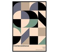 Hexoa Affiche encadrée géométrique postmodernisme - Made in France - 40x60