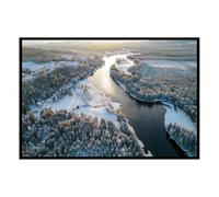 Hexoa Affiche encadrée Loup Artistique Affiche encadrée - Made in France - 60x40