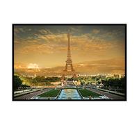 Hexoa Affiche encadrée Tour Eiffel Paris - Made in France - 60x40
