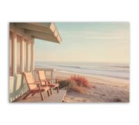 Hexoa Affiche mer et Plage Cabanon à Malibu - Made in France - Affiche Seule 90x60