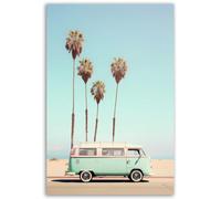 Hexoa Affiche Paysage mer Van sur Venice Beach - Made in France - Affiche Seule 40x60