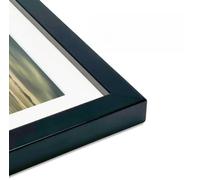 Hexoa Affiche Paysage Ocean Surf dans Les landes - Made in France - Affiche sous Cadre Bois Noir 30x20