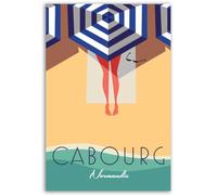 Hexoa Affiche Ville Cabourg - Made in France - Affiche Seule 30x45