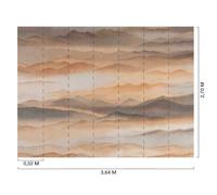 Hexoa Papier Peint Brume Ocrée - Made in France - Papier Peint 364x270