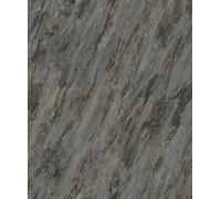 Hexoa Papier Peint Effet marbre Gris Anthracite veiné Or - Made in France - 53x1000