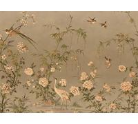Hexoa Papier Peint panoramique Fleurs Oiseaux du Marais - Made in France - Papier Peint 364x270