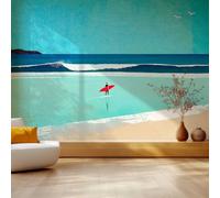 Hexoa Papier Peint panoramique Surf au Matin - Made in France - Papier Peint 364x270