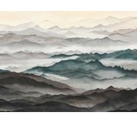 Hexoa Papier Peint Sommets Nuancés - Made in France - Papier Peint 364x270