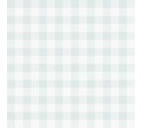Hexoa Papier Peint Vichy Bleu Ciel Blanc Enfant - Made in France - 53x1000