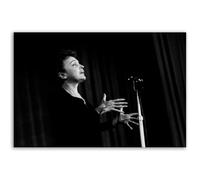 Hexoa Photos Noir et Blanc célébrités Edith Piaf sur scène en 1959 - Made in France - Affiche Seule 30x20