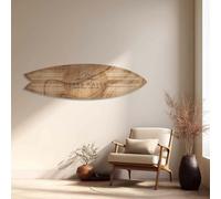 Hexoa Planche de Surf décorative Couleur Bois Ocean Waves Alu - Made in France