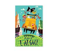 Hexoa Poster de l'alsace en dodoche - Made in France - Affiche Seule 60x90