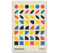 Hexoa Tableau Bauhaus Composition géométrique - Made in France - 40x60