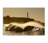 Hexoa Tableau Biarritz Le Phare de la Pointe Saint Martin - Made in France - Affiche Seule 90x60