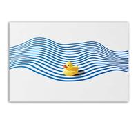 Hexoa Tableau Canard sur Vagues Graphiques - Made in France - 60x40
