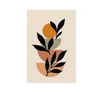 Hexoa Tableau Contemporain Fleurs Lierre - Made in France - Toile imprimée 40x60