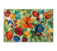 Hexoa Tableau de Fleurs Été Floral - Made in France - Toile imprimée 45x30
