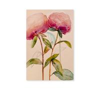 Hexoa Tableau et Peinture de Fleurs Palm Pivoine - Made in France - Toile imprimée 80x120