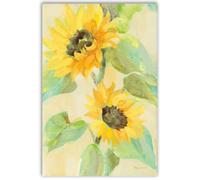 Hexoa Tableau Fleurs Tableau Fleurs Tournesol Fleuri - Made in France - Toile imprimée 60x90