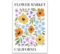 Hexoa Tableau Flower Market California - Made in France - 40x60