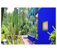 Hexoa Tableau Jardin Majorelle - Made in France - Toile imprimée - 100x60