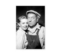 Hexoa Tableau Jeanne Moreau et Jean Gabin - Made in France - Toile imprimée 60x90