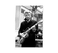 Hexoa Tableau Johnny hallyday et sa Guitare en 1963 - Made in France - Toile imprimée 30x45