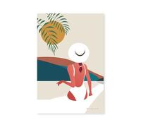 Hexoa Tableau mer Bonheur Estival - Made in France - Toile imprimée 80x120