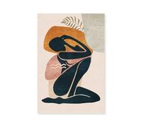 Hexoa Tableau Moderne coloré Collage feministe - Made in France - Tableau Verre Acrylique 60x90
