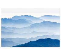 Hexoa Tableau Montagnes Bleues - Made in France - Toile imprimée 120x80