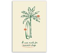 Hexoa Tableau Palmier Summer Days - Made in France - 40x60