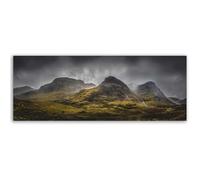 Hexoa Tableau panoramique Montagnes brumeuses - Made in France - 80x30
