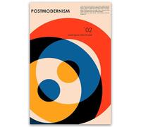 Hexoa Tableau postmodernisme Formes géométriques colorées - Made in France - 40x60