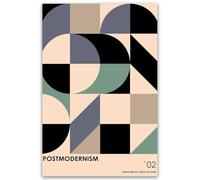 Hexoa Tableau postmodernisme mosaïque géométrique Moderne - Made in France - 40x60