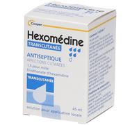 Hexomédine - Antiseptique Affections cutanées Transcutanée Solution pour application locale Flacon 45ml 45 ml