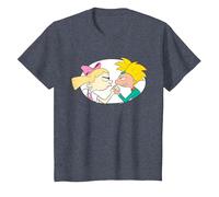 Hey Arnold! Helga, Love is Tough T-Shirt, Enfant, Bleu Chiné, 6 Ans