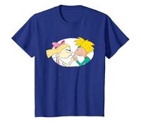 Hey Arnold! Helga, Love is Tough T-Shirt, Enfant, Bleu Royal, 10 Ans